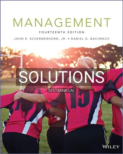 Solutions for Management 14th Edition by Schermerhorn cover