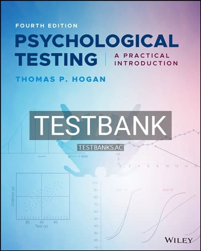 Test Bank for Psychological Testing Practical Introduction 4th Edition by Hogan cover