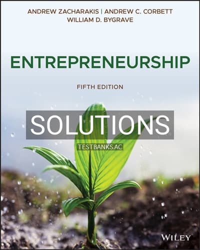 Solutions for Entrepreneurship 5th Edition by Zacharakis cover