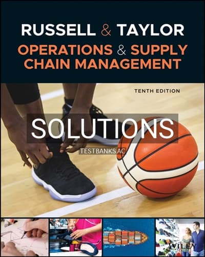 Solutions for Operations and Supply Chain Management 10th Edition by Russell cover