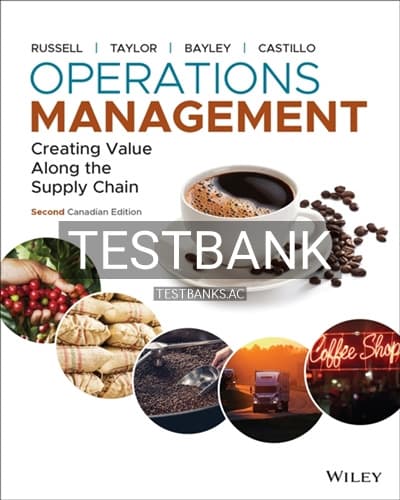 Test Bank for Operations Management Creating Value Along the Supply Chain Canadian Edition 2nd Edition by Russell cover