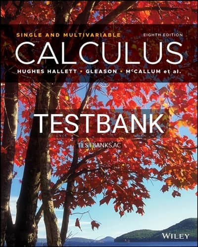 Test Bank for Calculus Single and Multivariable 8th Edition by Hughes-Hallett cover