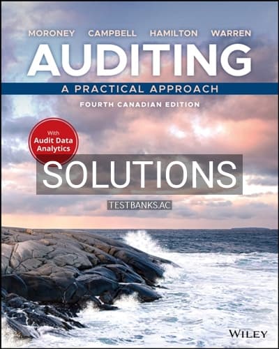 Solutions for Auditing: A Practical Approach, Canadian Edition 4th Edition 4th Edition by Moroney cover