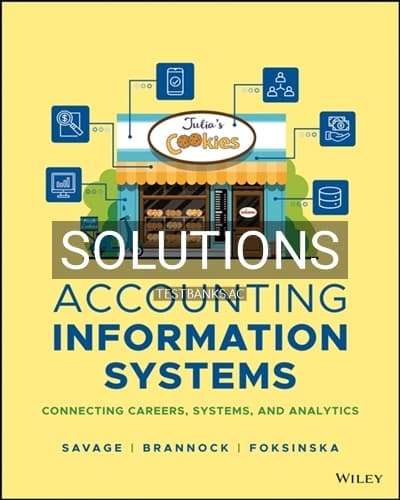 Cover for Solutions for Accounting Information Systems Connecting Careers Systems and Analytics 1st Edition by Savage