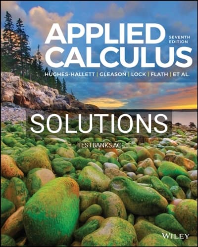 Solutions for Applied Calculus 7th Edition by Hughes-Hallett cover