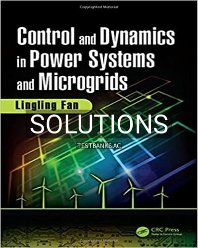Solutions for Control and Dynamics in Power Systems and Microgrids 1st Edition by Fan cover