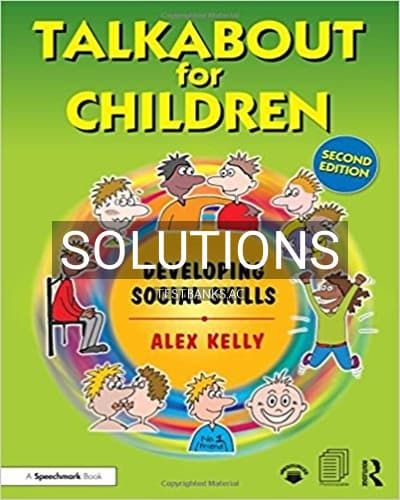 Solutions for Talkabout for Children 2 Developing Social Skills 2nd Edition by Kelly cover