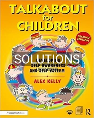 Solutions for Talkabout for Children 1 Developing Self Awareness and Self Esteem 2nd Edition by Kelly cover