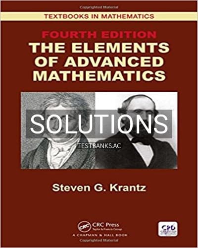 Solutions for Elements of Advanced Mathematics 4th Edition by Krantz cover