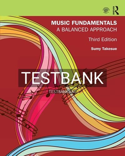 Test Bank for Music Fundamentals 3rd Edition by Takesue cover