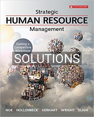 Solutions for Strategic Human Resource Management 2nd Edition by Noe cover