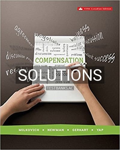 Solutions for Compensation 5th Edition by Milkovich cover