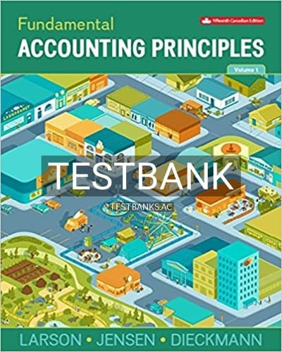 Test Bank for Fundamental Accounting Principles Volume 1 15th Edition by Larson cover