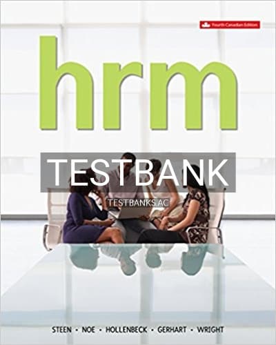 Test Bank for Human Resource Management 4th Edition by Steen cover