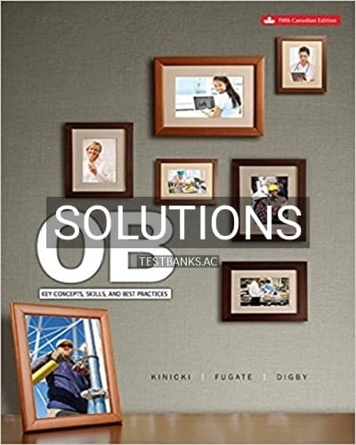 Solutions for Organizational Behaviour Key Concepts 5th Edition by Kinicki cover