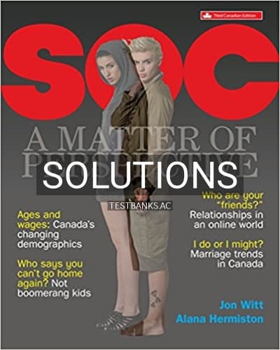 Solutions for SOC 3rd Edition by Witt cover