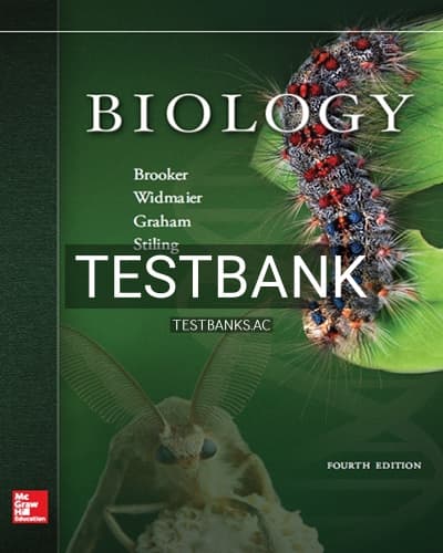 Test Bank for Biology 4th Edition by Brooker cover