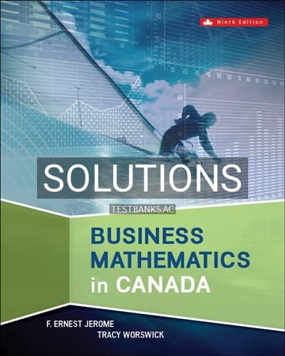 Solutions for Business Mathematics In Canada 9th Edition by Jerome cover