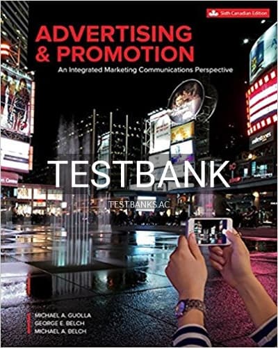 Test Bank for Advertising and Promotion 6th Edition by Guolla cover