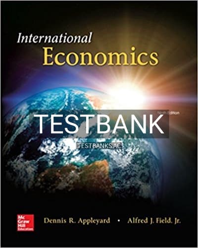 Test Bank for International Economics 9th Edition by Appleyard cover