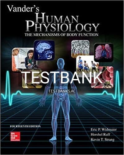 Cover for Test Bank for Vanders Human Physiology The Mechanisms of Body Function 14th Edition by Widmaier
