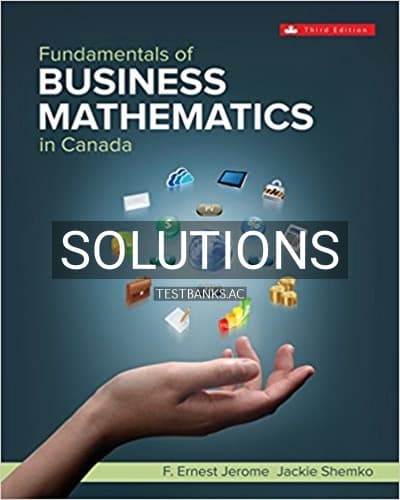 Solutions for Fundamentals of Business Math 3rd Edition by Jerome cover
