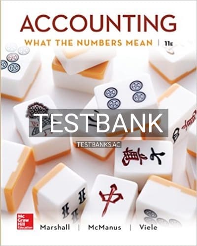 Test Bank for Accounting What the Numbers Mean 11th Edition by Marshall cover