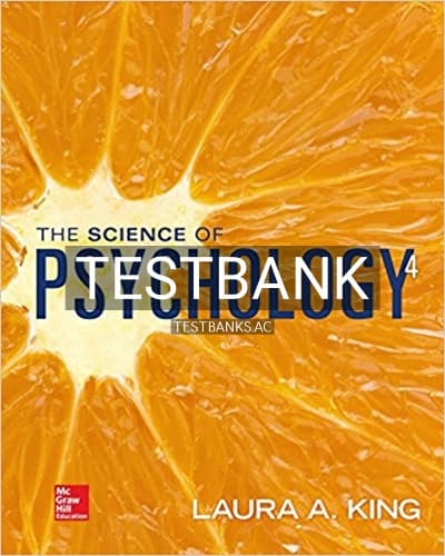 Test Bank for Science of Psychology An Appreciative View 4th Edition by King cover