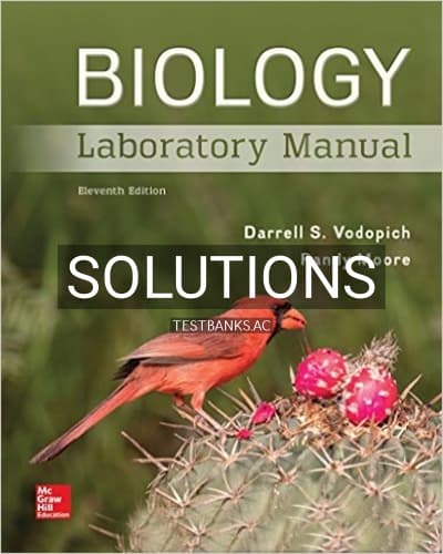 Solutions for Biology Laboratory Manual 11th Edition by Vodopich cover