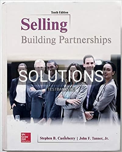 Solutions for Selling Building Partnerships 10th Edition by Castleberry cover