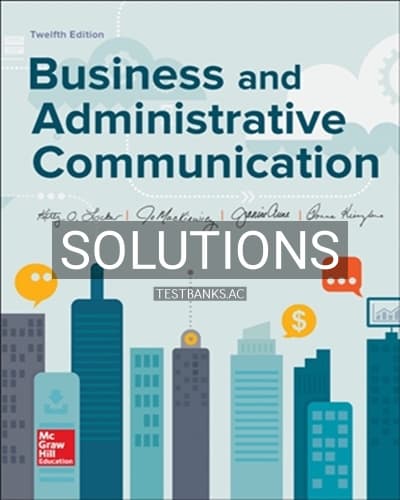 Solutions for Business and Administrative Communication 12th Edition by Locker cover