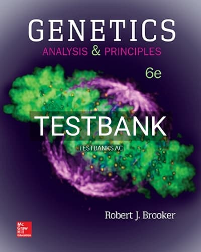 Test Bank for Genetics Analysis and Principles 6th Edition by Brooker cover