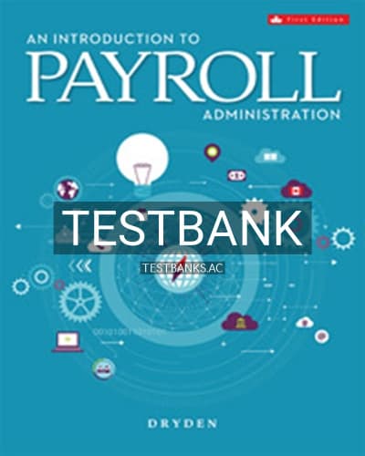 Test Bank for Payroll 1st Edition by Dryden cover