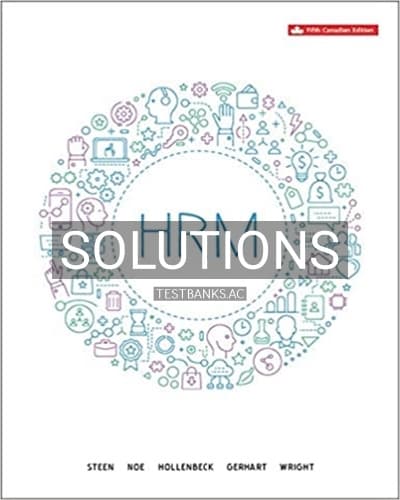 Solutions for Human Resource Management 5th Edition by Steen cover