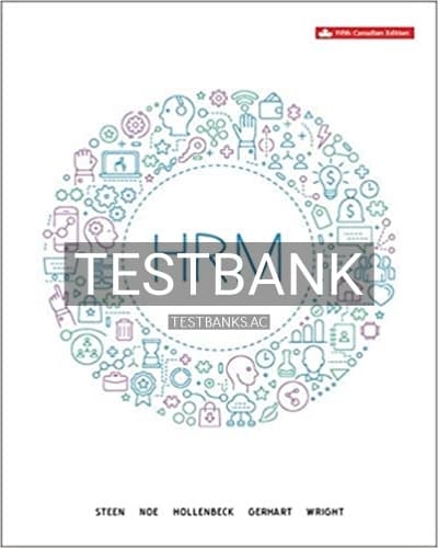 Test Bank for Human Resource Management 5th Edition by Steen cover