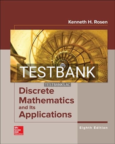 Test Bank for Discrete Mathematics and Its Applications 8th Edition by Rosen cover