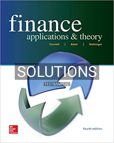 Solutions for Finance Applications and Theory 4th Edition by Cornett cover