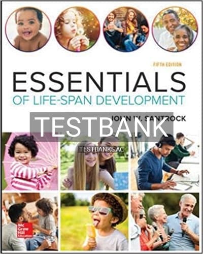 Test Bank for Essentials of Life Span Development 5th Edition by Santrock cover