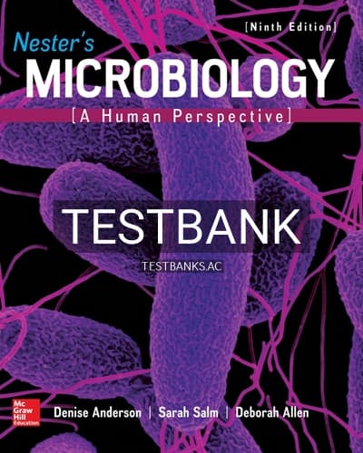 Test Bank for Nester’s Microbiology A Human Perspective 9th Edition by Anderson cover