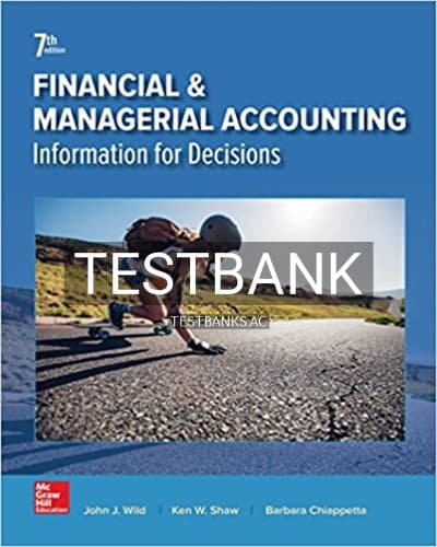 Test Bank for Financial and Managerial Accounting 7th Edition by Wild cover