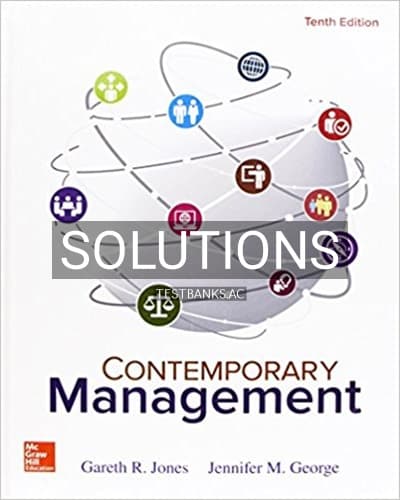 Solutions for Contemporary Management 10th Edition by Jones cover