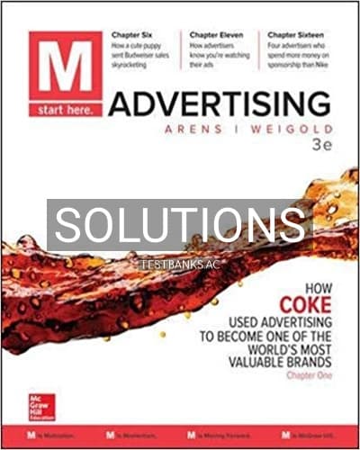 Solutions for M Advertising 3rd Edition by Schaefer cover