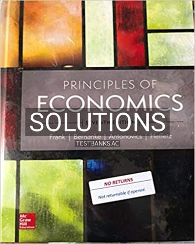 Solutions for Principles of Economics 7th Edition by Frank cover