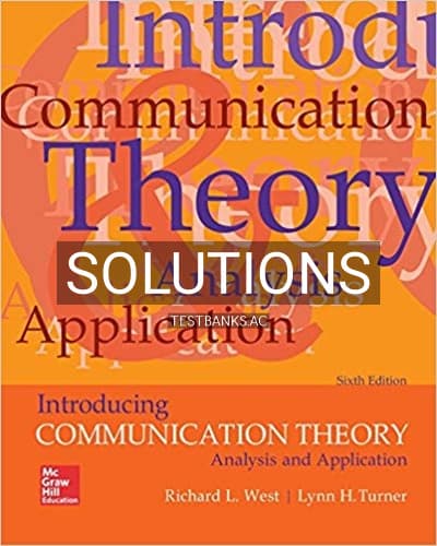 Solutions for Introducing Communication Theory 6th Edition by West cover