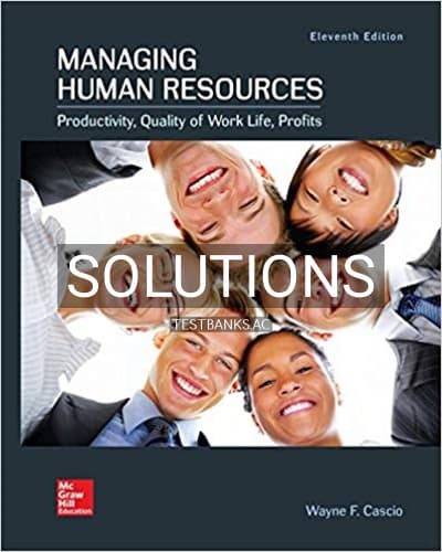 Solutions for Managing Human Resources 11th Edition by Cascio cover