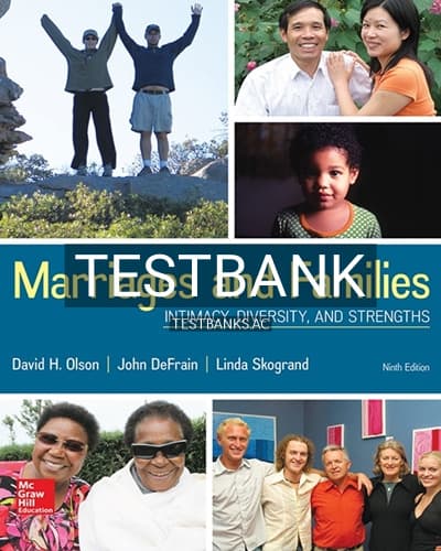 Test Bank for Marriages and Families Intimacy Diversity and Strengths 9th Edition by Olson cover