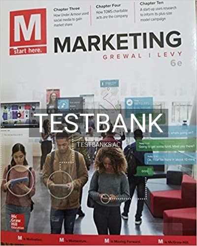 Test Bank for M Marketing 6th Edition by Grewal cover