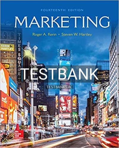 Test Bank for Marketing 14th Edition by Kerin cover