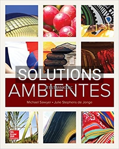 Cover for Solutions for Ambientes 1st Edition by Sawyer