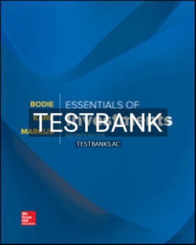 Test Bank for Essentials of Investments 11th Edition by Bodie cover